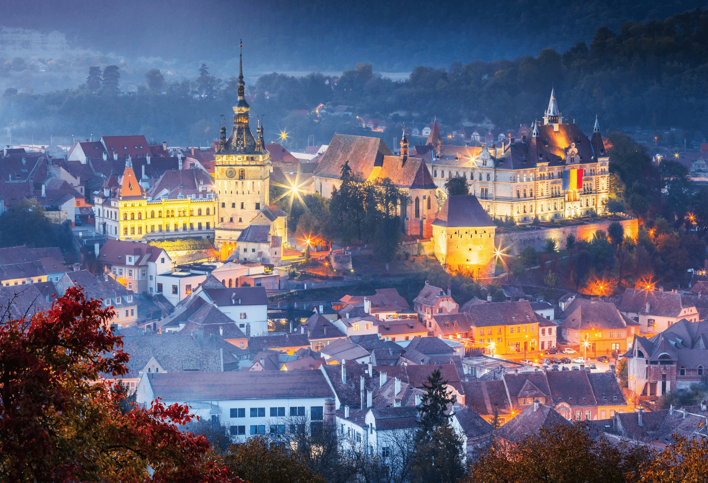 Bayramca Tur Sighisoara Saat Kulesi ve orta çağ sokakları – Transilvanya turu; Romanya gezilecek yerler listesinde öne çıkan durak