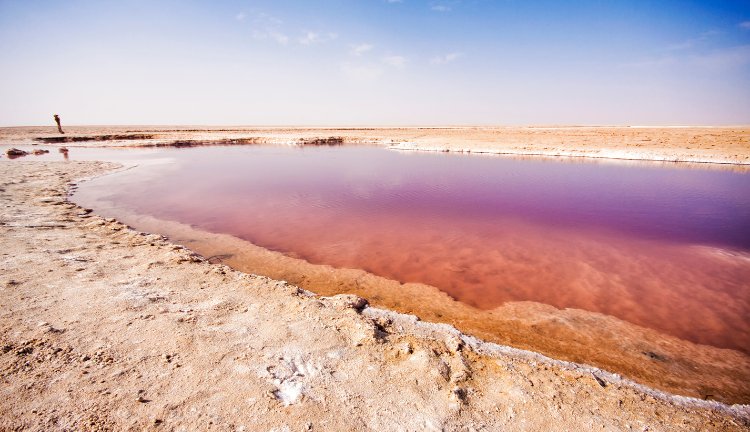 Chott El Jerid Tunus Sahra b&ouml;lgesindeki b&uuml;y&uuml;k tuz g&ouml;l&uuml;