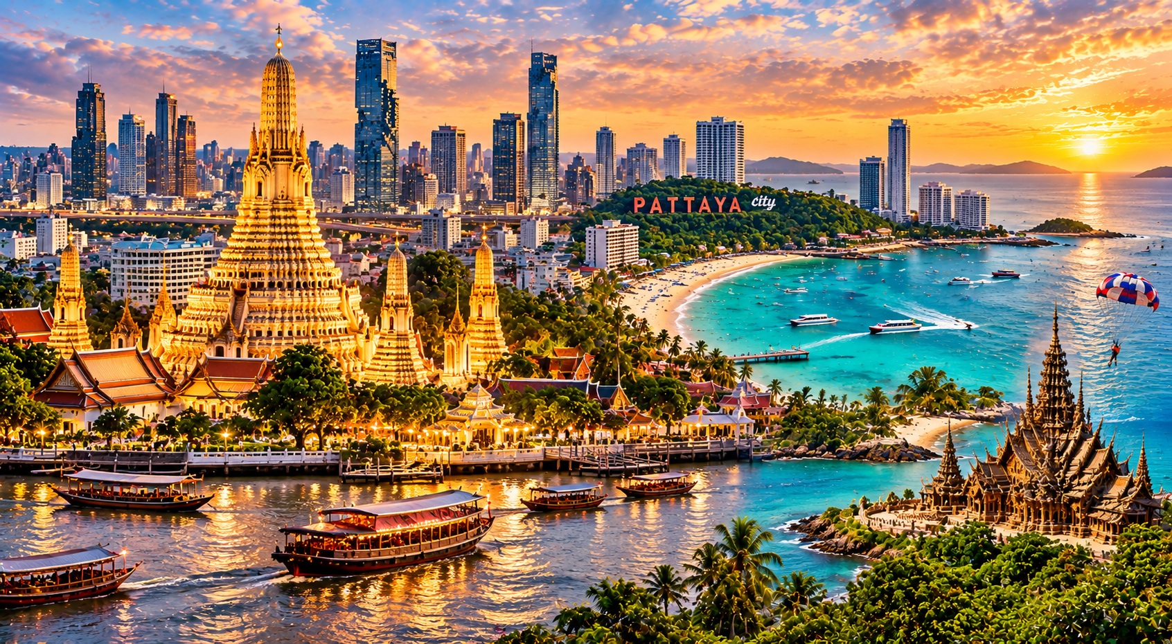 Bangkok & Pattaya Turu: Tapınaklardan Tropikal Adalara Tayland'ın İki Farklı Yüzü