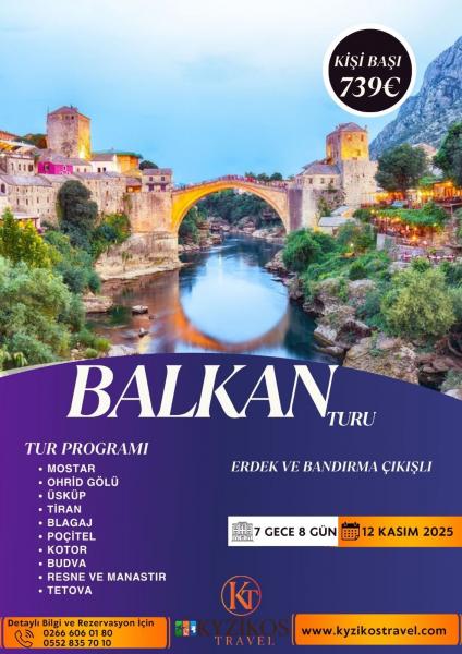 7 Gece 8 Gün Balkan Turu