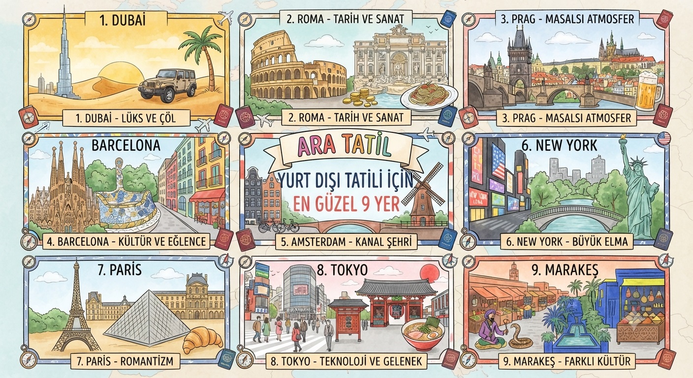 Ara Tatil Yurt Dışı: En Güzel 9 Rota | Seyahat Rehberi