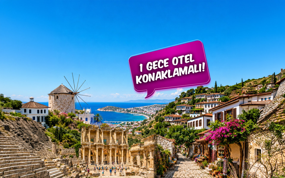 Ankara Çıkışlı İzmir Çeşme Alaçatı Kuşadası Şirince Efes Turu (1 Gece Otel Konaklamalı): Baharın gelmesiyle birlikte hem doğa renk değişimine uğrayacak hem de sizlerin, bölgenin kendine has insanlarına ve doğallığına daha kolay ulaşmanızı sağlayacak. Kendine özgü mimarisiyle öne çıkan bir bölgeyi sizlere, SSC Tur farkıyla sunuyoruz.