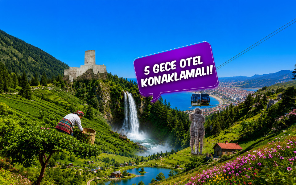 Ankara Çıkışlı Rüya Gibi Doğu Karadeniz Batum Turu (5 Gece Otel Konaklamalı): Kendinizi rüyada hissedeceğiniz, her anını unutamayacağınız Karadeniz tatiline sizleri de bekliyoruz. Mavi ve yeşili hiç bu kadar ahenkle dans ettiğini görmemiştiniz. Tulum ile horon vurmaya kemençenin tınısını dinlemeye gidiyoruz daaaaaa...
