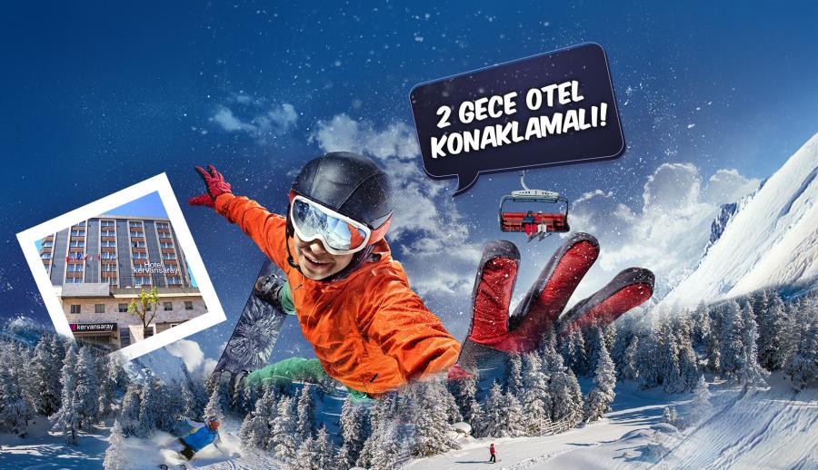  Kervansaray City Otel Bursa Konaklamalı Uludağ Kayak Turu (2 Gece Otel Konaklamalı): Kendinizi ve Sevdiklerinizi, Uludağ’ın Beyaz Büyüsünde ve Bursa’nın Doğal, Tarihi Atmosferinde Ödüllendirebilirsiniz. Osmangazi Köprüsü'nden Hızlı Ulaşım ile Uludağ'a Gidiyoruz.