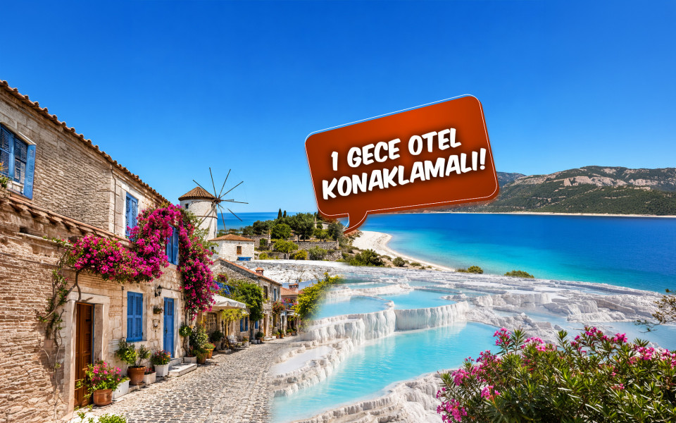Ankara Çıkışlı Türkiye'nin Maldivleri Salda Gölü Pamukkale Çeşme Alaçatı Turu (1 Gece Otel Konaklamalı): Şimdi Ankaralı'ya Tatil Zamanı! Turkuaz Sularda Bembeyaz Kumlarda Unutamayacağınız Bir Tatil Deneyimi İçin 
Sizleri Ankara Çıkışlı Türkiye'nin Maldivleri Salda Gölü Çeşme Alaçatı Turumuza Bekliyoruz..