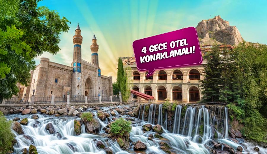 Ankara Çıkışlı Kuzey Doğu Anadolu ve Antep Urfa Mardin Tunceli Kemaliye Divriği Turu (4 Gece Otel Konaklamalı) : Otobüslü Size Özel Güney Doğu Anadolu’yu Keşfetmeye, Doğu Anadolu'yu Elazığ, Tunceli Munzur Gözelerini, Kemaliye ve Sivas'ı gezmeye davet ediyoruz.