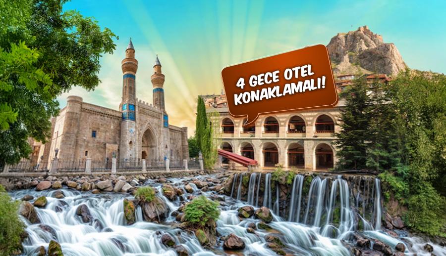 Bursa Çıkışlı Kuzey Doğu Anadolu ve Antep Urfa Mardin Tunceli Kemaliye Divriği Turu (4 Gece Otel Konaklamalı) : Otobüslü Size Özel Güney Doğu Anadolu’yu Keşfetmeye, Doğu Anadolu'yu Elazığ, Tunceli Munzur Gözelerini, Kemaliye ve Sivas'ı gezmeye davet ediyoruz.