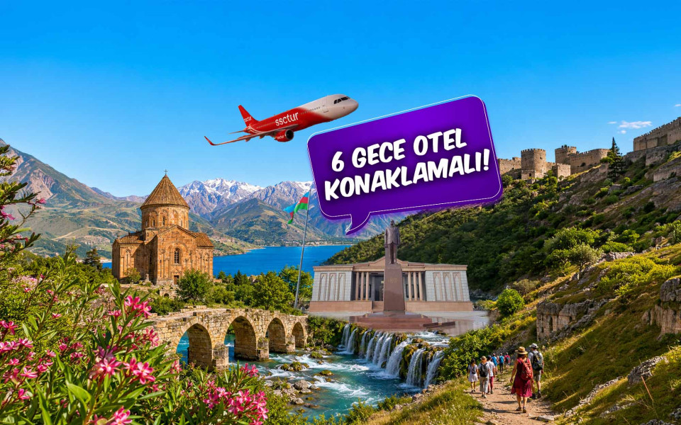Uçaklı Dolu Dolu Bir Uçtan Bir Uca Sınırlarda Gap Doğu Anadolu ve Nahçıvan Turu (6 Gece Otel Konaklamalı): Türkiye'de Bir İlk Yapıyoruz ve Sizleri Gaziantep'de başlayan Yolculuğumuz İle Şanlıurfa, Mardin, Midyat, Cizre, Şırnak, Hakkari, Yüksekova, Van, Ağrı, Nahçıvan, Iğdır, Kars, Erzurum ile Sonlandıracağımız Dolu Dolu bir Anadolu turunda buluşmayı bekliyoruz.