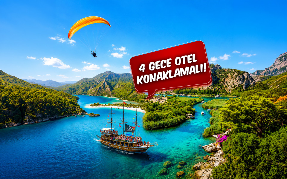 İzmir Çıkışlı Işık Ülkesi Likya Fethiye Ölüdeniz Kaş Dalyan Akyaka Turu (4 Gece Otel Konaklamalı): İzmir Çıkışlı Işık Ülkesi Likya Turumuz İle Ege'nin Saklı Mavi, Turkuaz Rengi ile buluşmaya var mısınız? Yüzmeye doyamayacağınız Keyifli ve Eğlenceli bir için Geç Kalmadan yerinizi ayırtınız.