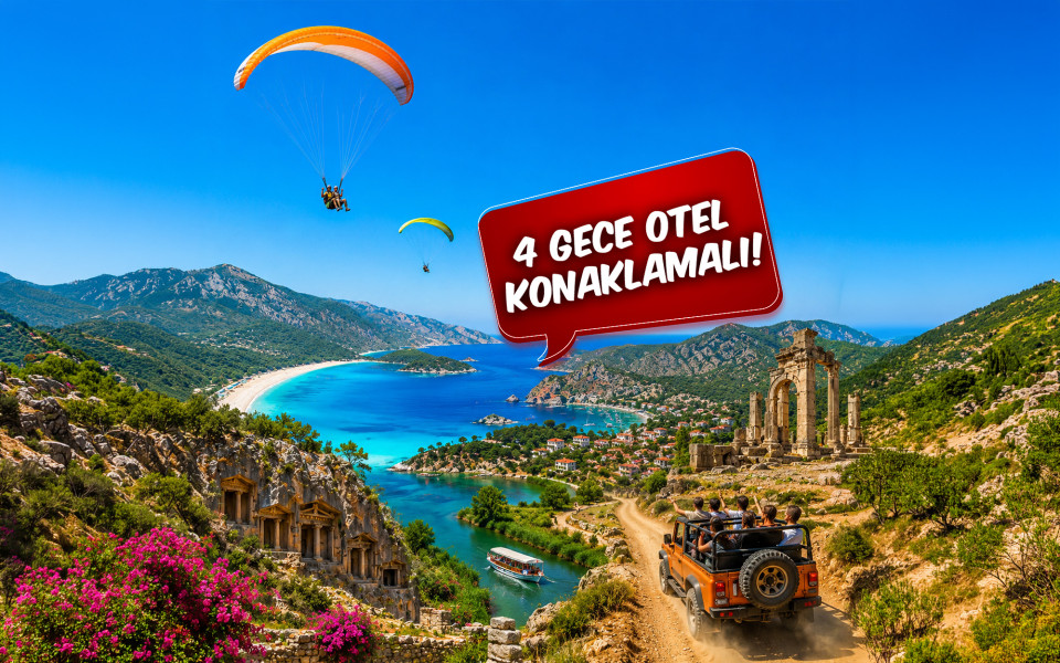 Ankara Çıkışlı Işık Ülkesi Likya Fethiye Ölüdeniz Kaş Dalyan Akyaka Turu (4 Gece Otel Konaklamalı): Işık Ülkesi Likya Turumuz İle Ege'nin Saklı Mavi, Turkuaz Rengi ile buluşmaya varmısınız? Yüzmeye doyamayacağınız Keyifli ve Eğlenceli bir için Geç Kalmadan yerinizi ayırtınız.