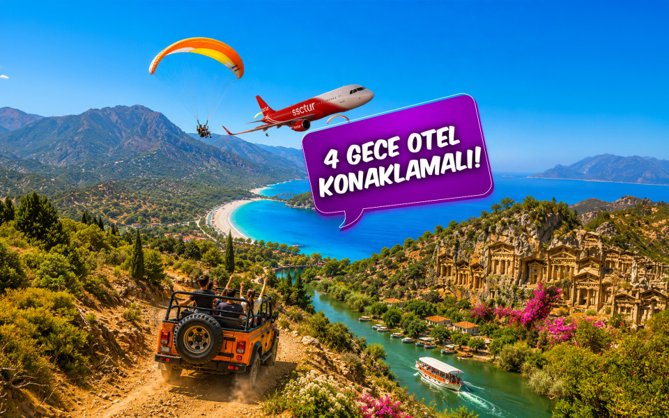 Ankara Çıkışlı Uçaklı Işık Ülkesi Likya Fethiye Ölüdeniz Kaş Dalyan Akyaka Turu (4 Gece Otel Konaklamalı) : Uçaklı Likya Turları ile  Ege'nin Saklı Mavi, Turkuaz Rengi ile buluşmaya varmısınız? Yüzmeye doyamayacağınız Keyifli ve Eğlenceli bir tatil için  Geç Kalmadan yerinizi ayırtınız...