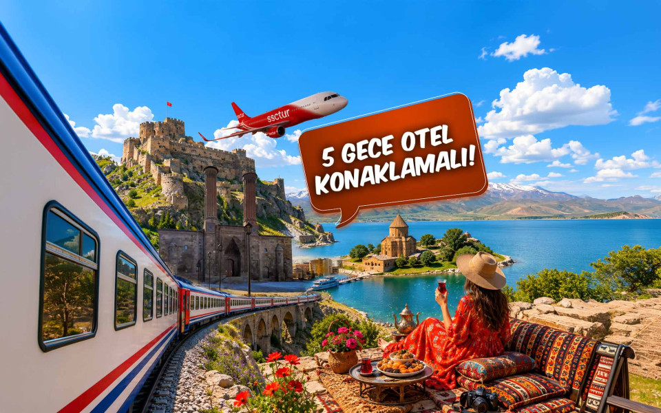 Uçaklı Rüya Gibi Doğunun Hazineleri ve Doğu Ekspresi Turu (5 Gece Otel Konaklamalı): Doğu Anadolu denilince hep “Çok Uzak” diye düşünür insanlar. Oysa uzak olan sadece şehirlerin kendisidir. Günümüz medeniyetlerinin çıktığı yerdir Doğu Anadolu. 