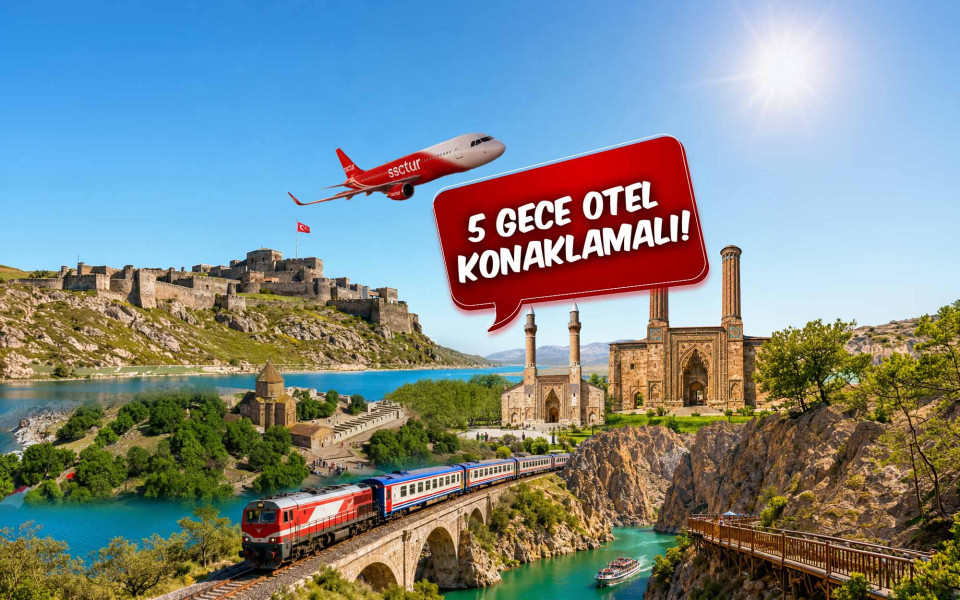 Ankara Çıkışlı Uçaklı Rüya Gibi Doğunun Hazineleri ve Doğu Ekspresi Turu (5 Gece Otel Konaklamalı): Doğu Anadolu denilince hep “Çok Uzak” diye düşünür insanlar. Oysa uzak olan sadece şehirlerin kendisidir. Günümüz medeniyetlerinin çıktığı yerdir Doğu Anadolu. 