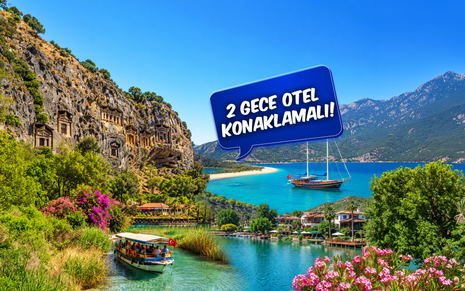 Ankara Çıkışlı Tadı Damağında Likya Fethiye Akyaka Dalyan Turu (2 Gece Otel Konaklamalı): Ankara, Eskişehir, Kütahya, Afyon Kalkışlı Tadı Damağında Likya Fethiye Akyaka Dalyan Turu İle Ege'nin Saklı Mavi, Turkuaz Rengi ile buluşmaya var mısınız? Yüzmeye doyamayacağınız Keyifli ve Eğlenceli bir için Geç Kalmadan yerinizi ayırtınız..... 
