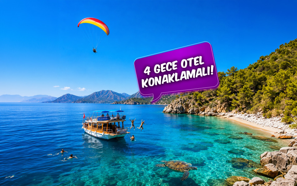 Kütahya Çıkışlı Işık Ülkesi Likya Fethiye Ölüdeniz Kaş Dalyan Akyaka Turu (4 Gece Otel Konaklamalı): Işık Ülkesi Likya Turumuz İle Ege'nin Saklı Mavi, Turkuaz Rengi ile buluşmaya varmısınız? Yüzmeye doyamayacağınız Keyifli ve Eğlenceli bir için Geç Kalmadan yerinizi ayırtınız.