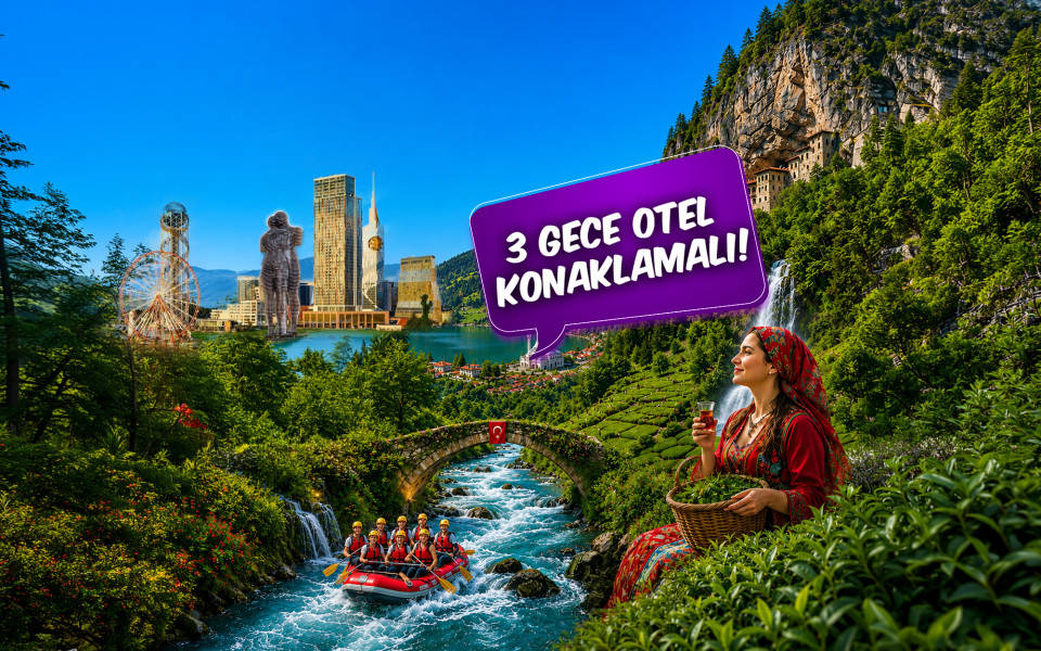 29 Ekim Özel Ankara Çıkışlı Karadeniz Fırtınası ve Batum Turu (3 Gece Otel Konaklamalı) : Kısıtlı zamanda Karadeniz'i baştan başa gezmek, yaşamak için bulunmaz bir fırsat sunuyoruz. Karadeniz iklimi veya havası gibi tadı damağınızda kalacak bir gezi sizi bekliyor. Az zamanda çok işler başaracağız.