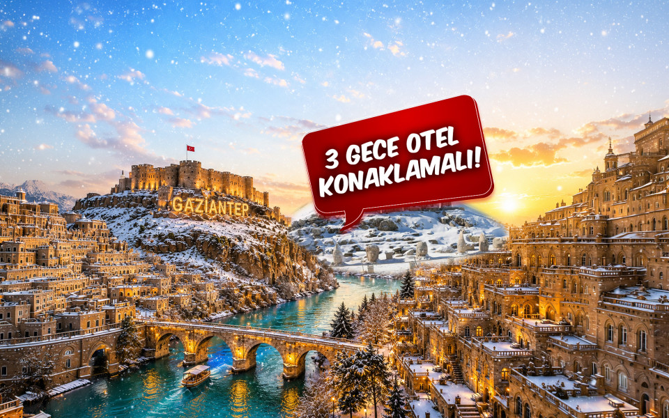 Kış Sezonu Özel Fırtına Gibi Gap Mezopotamya Turu (3 Gece Otel Konaklamalı): Kış Sezonu Özel Gap Mezopotamya Bölgesine doğru yola çıktık. Kış Aylarında Güney Doğu Anadolu’yu Keşfetmeye, Peygamberler Diyarını Gezmeye Davet Ediyoruz. Sıra Gecesine katılmaya bol bol kebap yemeye gidiyoruz. 