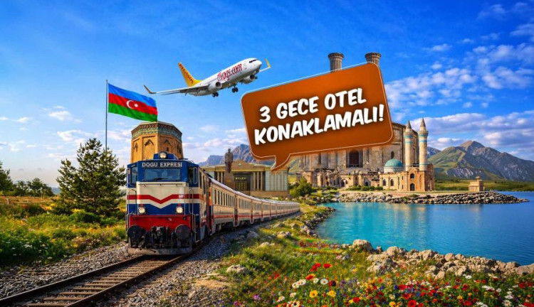 29 Ekim Özel Ankara Çıkışlı Uçaklı Kafkas Üçgeni Doğu Ekspresi Van Nahçıvan Kars Turu ( Uçakla Gidiş Dönüş ) : Kafkaslar Diyarından Selamlar Getirdik, Van'da Akdamar Adası, Ağrı Dağı Manzaralı İshakpaşa Sarayı, Iğdır'da Tuzluca Mağarası, Can Azerbaycan'ın Nahçıvan Özerk Bölgesi, Kars Kafkas Gecesi ve Aşık Atışması, Doğu Ekspresi Treni İle Kars'dan Erzurum'a Nostaljik Bir Yolculuk İçin Sizi Bekliyoruz.