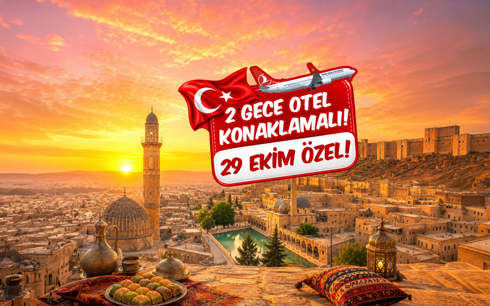 29 Ekim Özel Thy İle Uçaklı Butik Gaziantep Urfa Mardin Diyarbakır Gap Turu (2 Gece Otel Konaklamalı): Kebap Yemeğe doyamayacağınız bölgede, Mırra içmeden gelmeyeceksiniz. Mardin’in Tarihi Dokusunu Sular Altında Kalmış Hasankeyf’e Gitmeye Ne dersiniz! Mezopotamya’nın Kuzeyinde Kendinizden Geçeceksiniz. Kısa zamanda çok işler yaparız diye Gap Bölgesine doğru yola çıktık.
