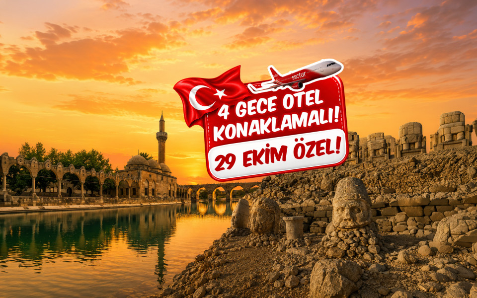 29 Ekim Özel Uçaklı Kuzey Mezopotamya Gap Turu (4 Gece Otel Konaklamalı): Doya Doya Mezopotamya'yı Gezmeye Güney Doğu Anadolu Bölgesine doğru yola çıktık. Siz Değerli Misafirlerimizi Güney Doğu Anadolu’yu Keşfetmeye, Peygamberler Diyarını Gezmeye Davet Ediyoruz.