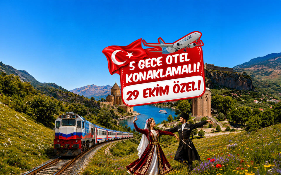 29 Ekim Özel Güneyden Kuzeye Doğu Ekspresi Turu İle Diyarbakır Tatvan Van Nahçıvan Kars Erzurum Turu (Tren Gidiş Uçak Dönüş): SSC TUR Farkı İle Güney Kurtalan Ekspresi İle Gap ve Doğu Turu Deneyimi Yaşama Ne Dersiniz? Sizleri Güney Doğu Anadolu’yu Keşfetmeye, Kafkaslar Diyarını Selamlamaya Davet Ediyoruz..