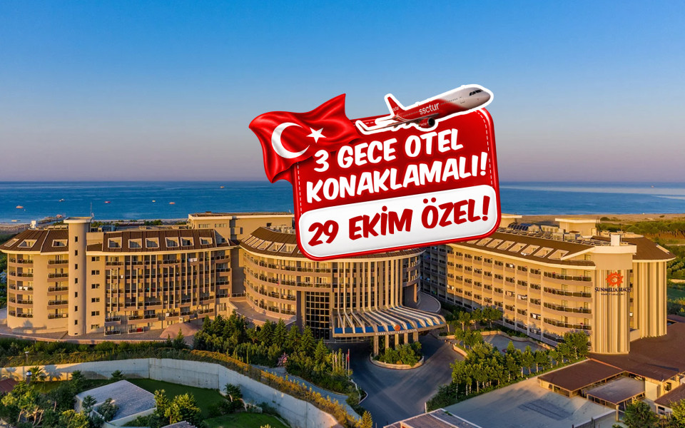 29 Ekim Özel Uçaklı Antalya 5* Otel Uhd Konaklamalı Tatil ve Deniz Turu: 29 Ekim Özel Antalya'da Side bölgesinde Bulunan 5* Otellerde Tatil Fırsatı Sizleri Bekliyor...