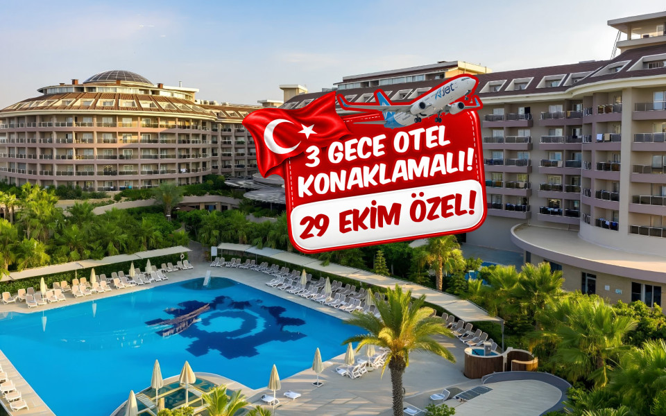 29 Ekim Özel Ankara Çıkışlı Uçaklı Antalya 5* Otel Uhd Konaklamalı Tatil ve Deniz Turu: 29 Ekim Özel Antalya'da Side bölgesinde Bulunan 5* Otellerde Tatil Fırsatı Sizleri Bekliyor...