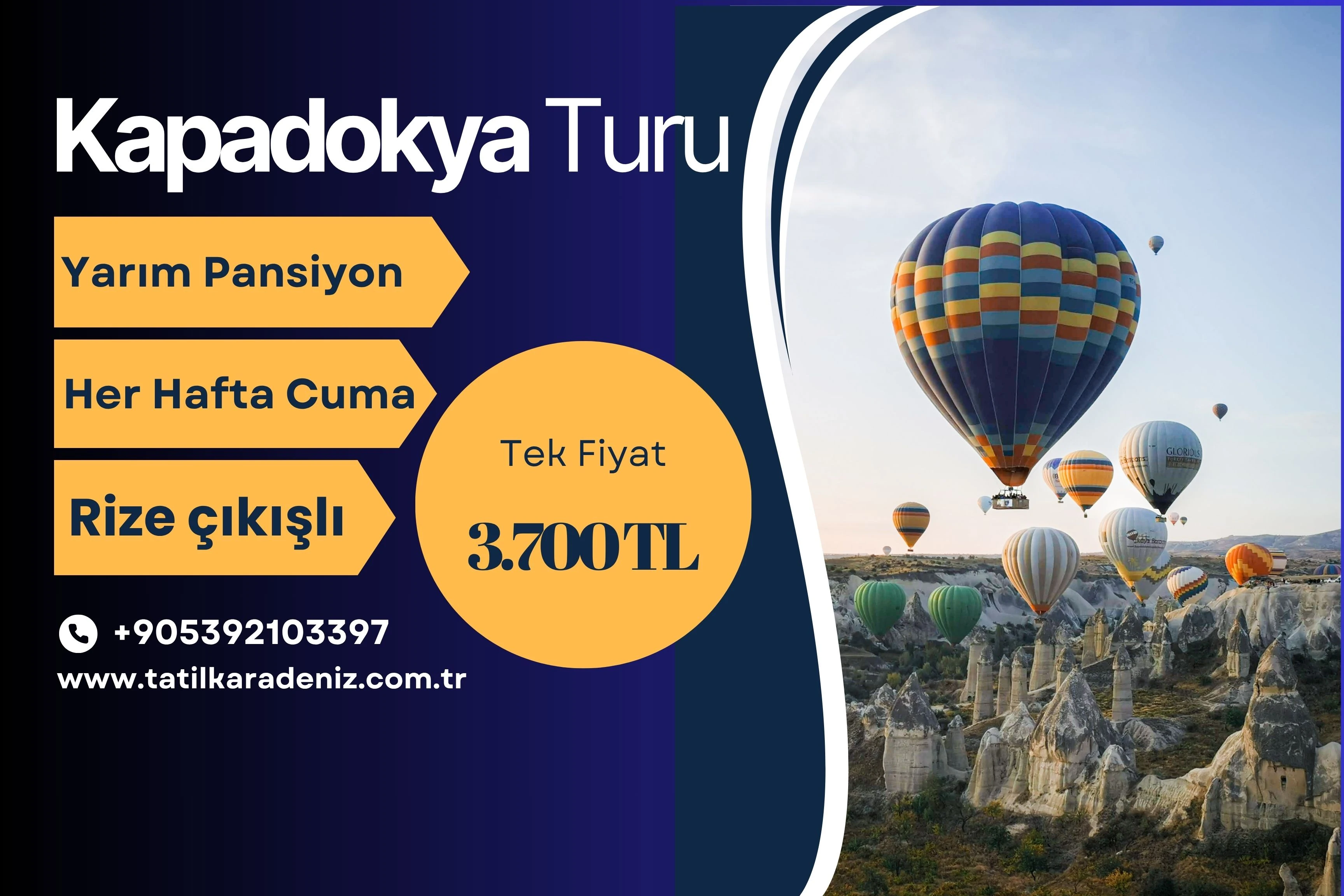 Kapadokya Turu (Yarım Pansiyon) 