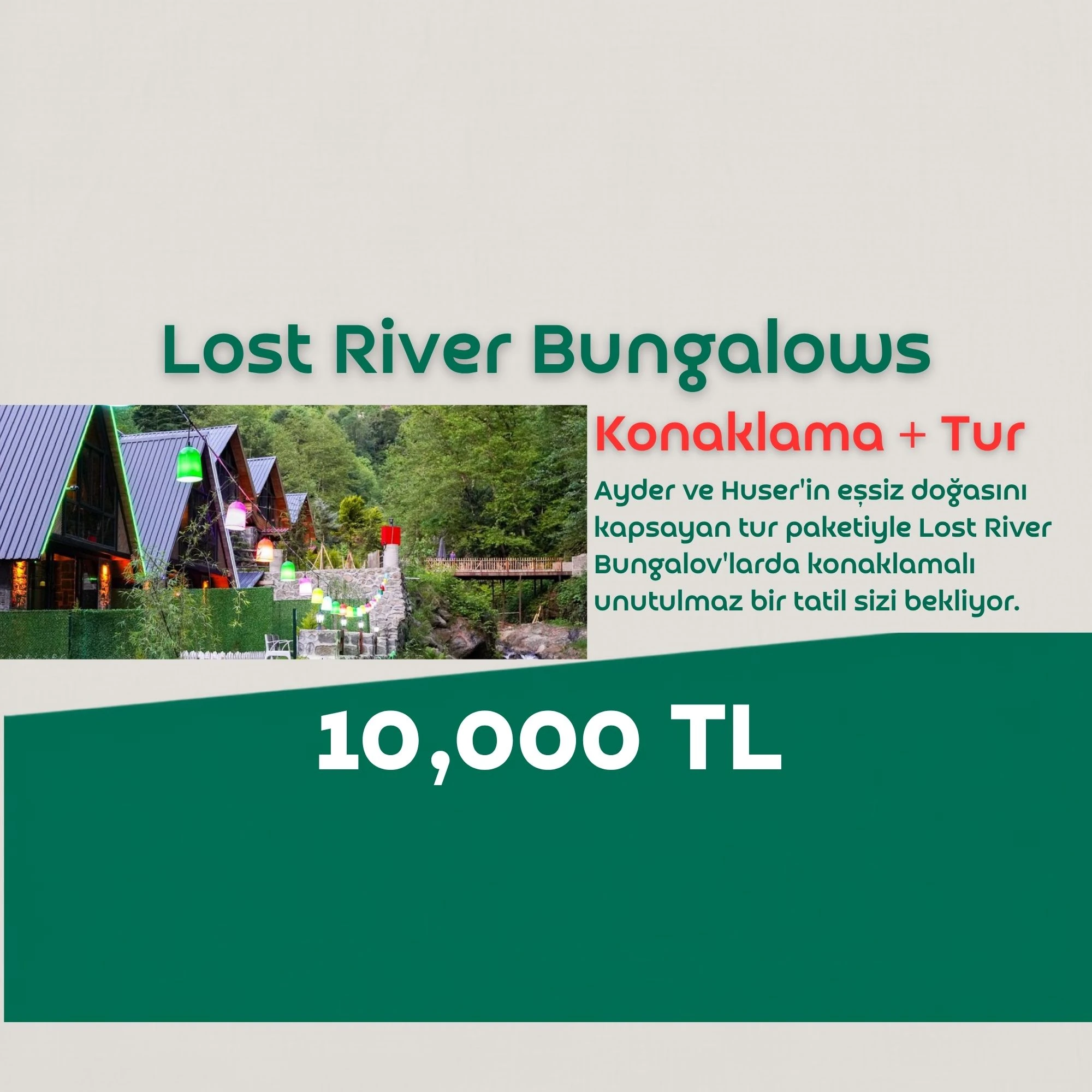 Bungalov Konaklama+Tur(Ayder&Huser Turu)