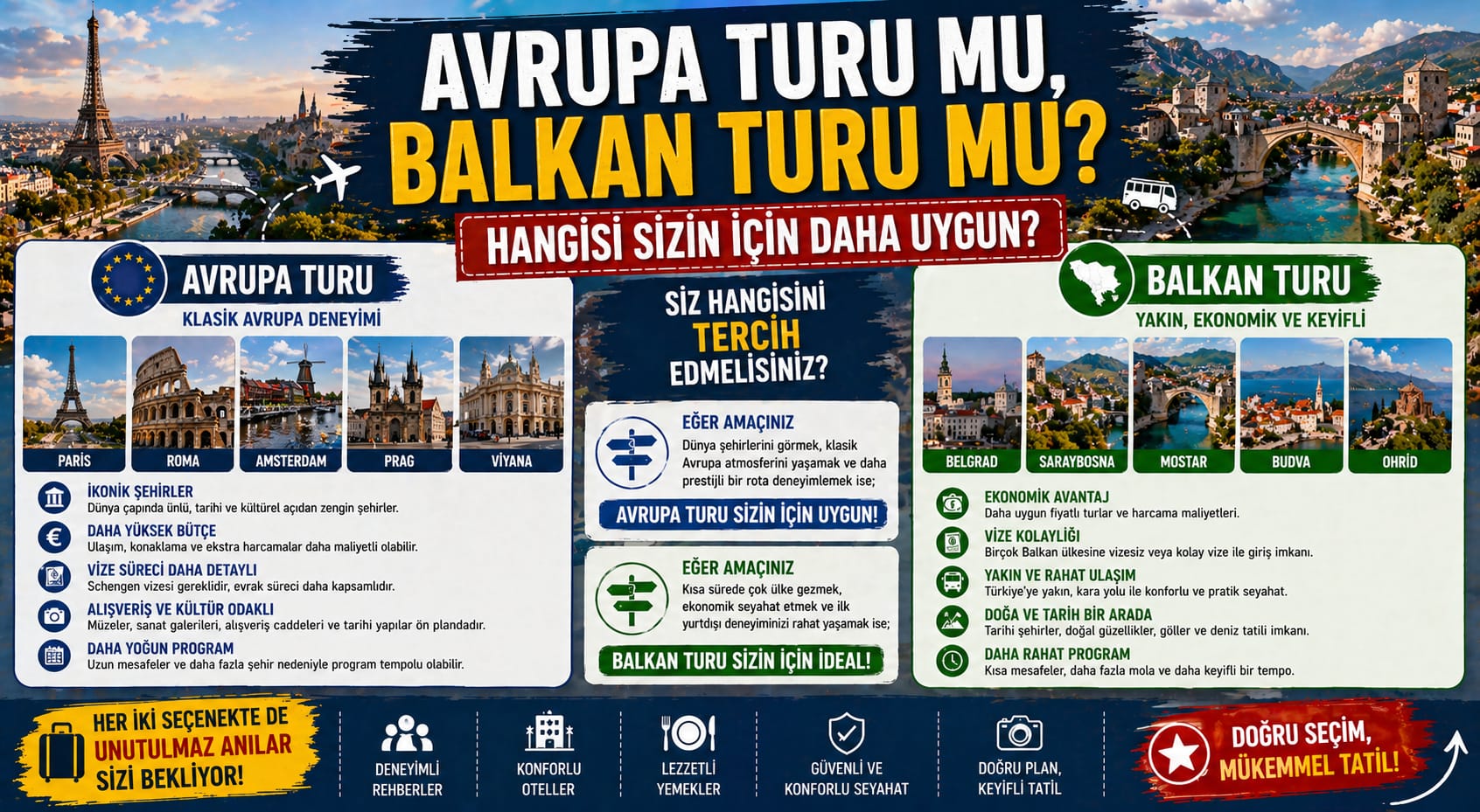 AVRUPA TURU MU, BALKAN TURU MU? HANGİSİ SİZİN İÇİN DAHA UYGUN?