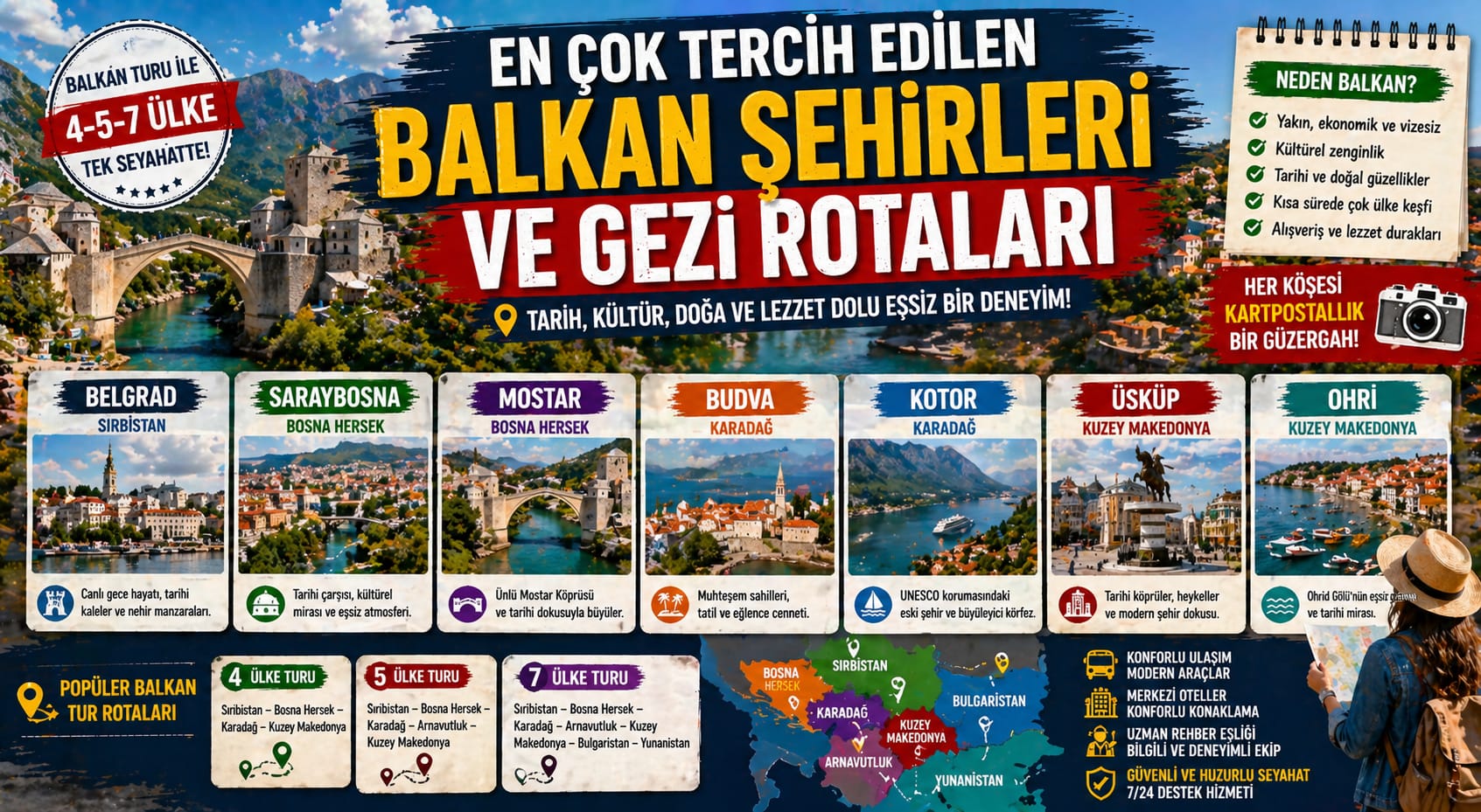 EN ÇOK TERCİH EDİLEN BALKAN ŞEHİRLERİ VE GEZİ ROTALARI