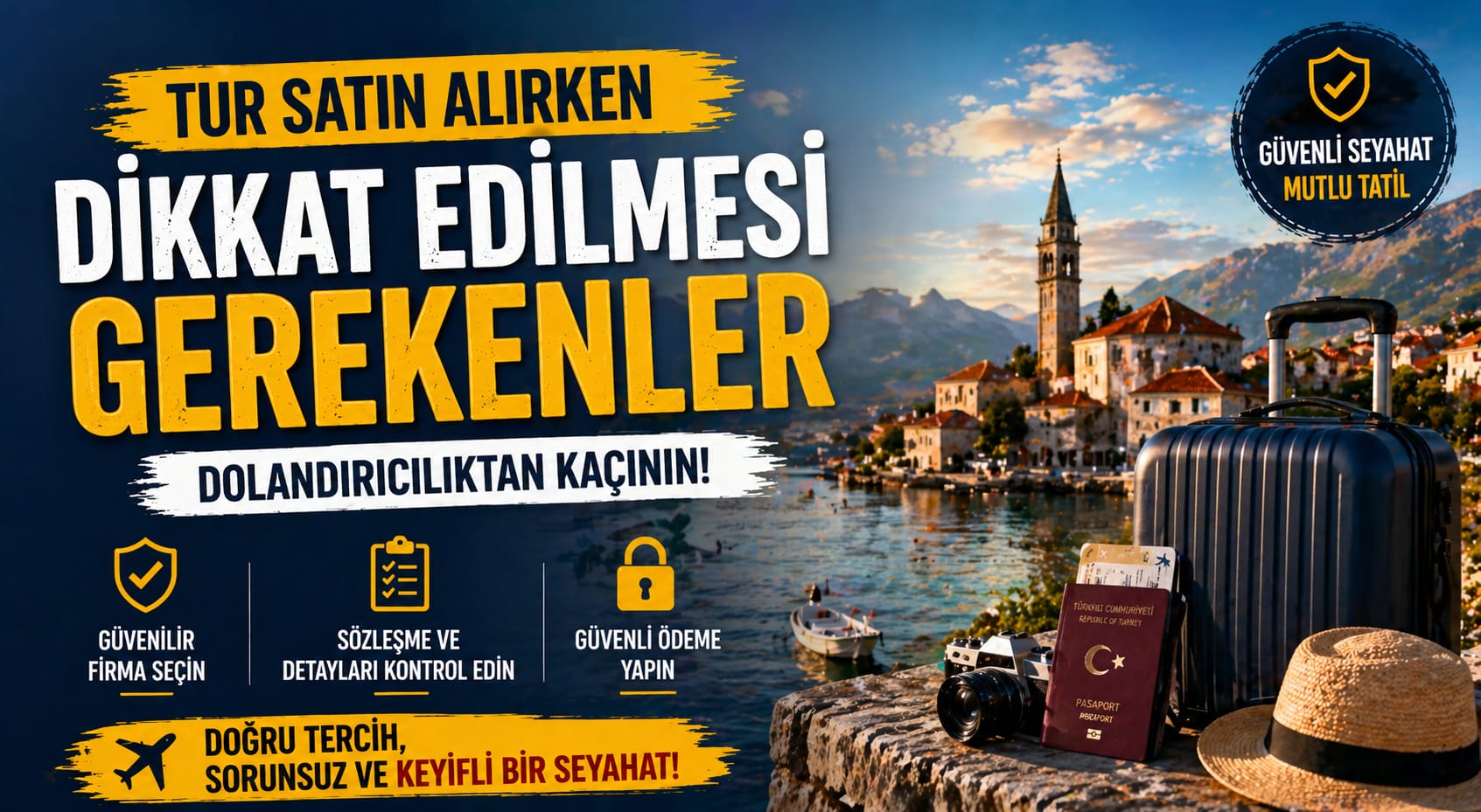 TUR SATIN ALIRKEN DİKKAT EDİLMESİ GEREKENLER – DOLANDIRICILIKTAN KAÇININ