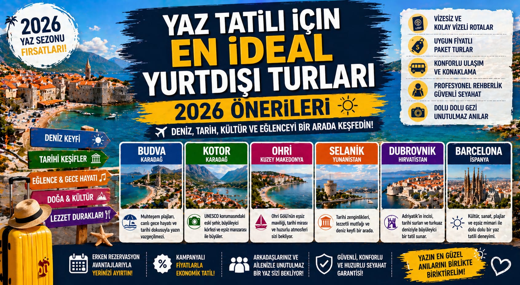YAZ TATİLİ İÇİN EN İDEAL YURTDIŞI TURLARI – 2026 ÖNERİLERİ